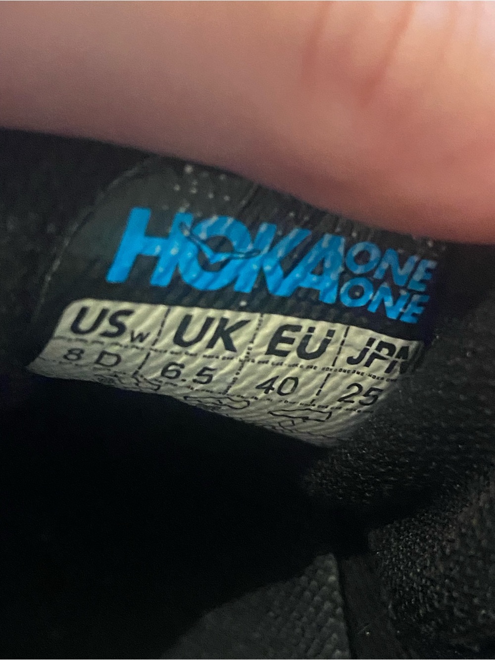 Hoka Bondi 7 Black and White Sneakers WIDE - Picture 9 of 10